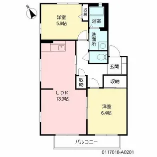 ディアス駅前【2階】の間取り