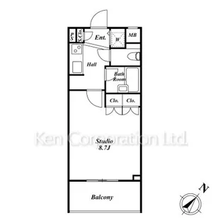スペーシア三軒茶屋弐番館【5階】の間取り