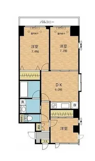 シュロスゾンネ【6階】の間取り