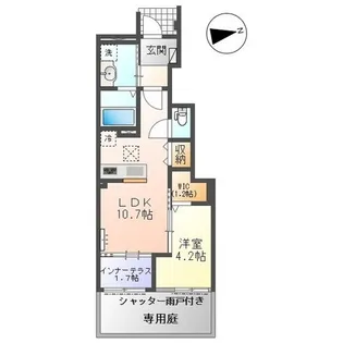 光明寺字山屋敷新築アパート【1階】の間取り