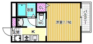 ヴィラ・ソレイユB棟【2階】の間取り