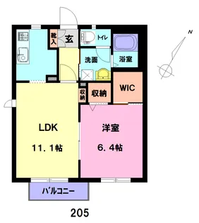 フラッツM【2階】の間取り