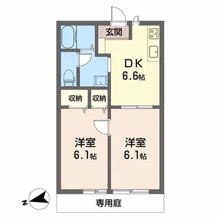 フレグランスガーデン【1階】の間取り