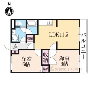 カーサエスペランサ【2階】の間取り