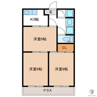 メゾン・ド・メッツ【1階】の間取り