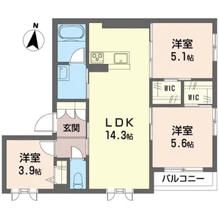 ヴィラ・ソフィオーネ【2階】の間取り