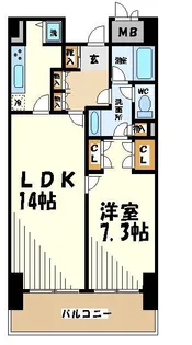 パークノヴァ調布【5階】の間取り