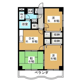 アメニティ明和館【4階】の間取り