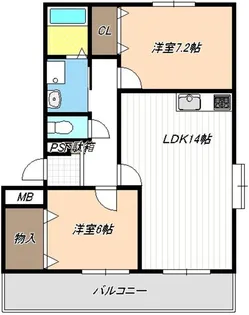 アルカディアII【2階】の間取り