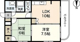 チェリー米田【2階】の間取り