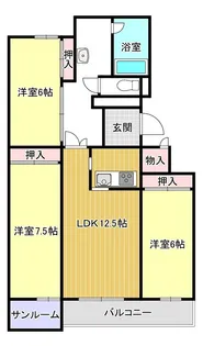 ベターアール沼館【3階】の間取り