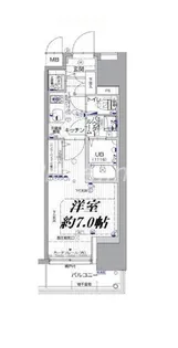 エスリード大手前【9階】の間取り