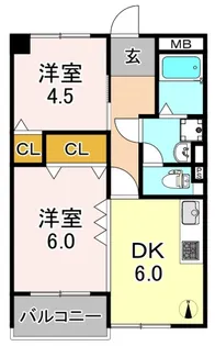 グランドハイツ関西【3階】の間取り