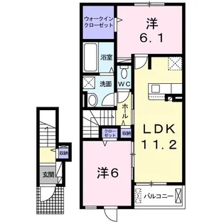 フェリーチェ・プレイス A【2階】の間取り