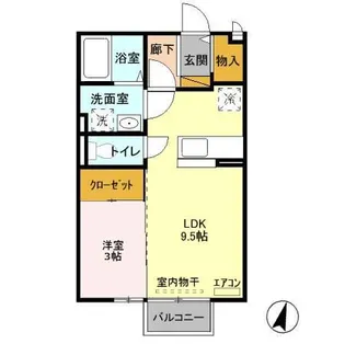 ヴィラドエル II【1階】の間取り