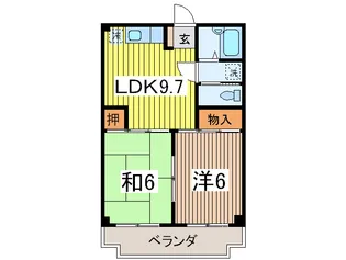 北園サンハイム2【3階】の間取り
