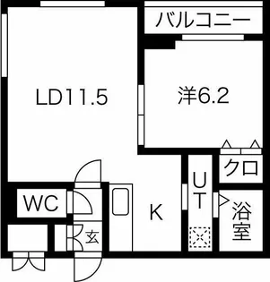 クラリス菊水V【3階】の間取り