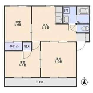 ヴィラージュJ【2階】の間取り