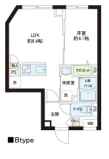 レピュア小石川レジデンス【4階】の間取り