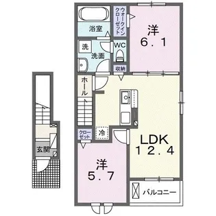 アザレアT I【2階】の間取り