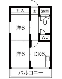 コーポあさひや【5階】の間取り