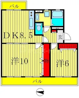 オリーブガーデン【1階】の間取り