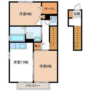 サントガスパーレB棟【2階】の間取り