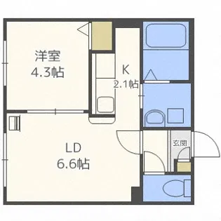 プリリア平岸【2階】の間取り