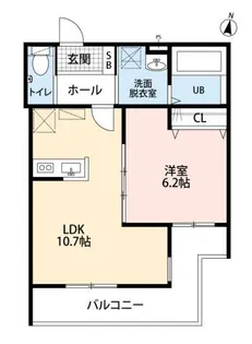 ヴェルデフラット弘明寺【2階】の間取り
