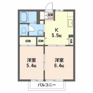 ディーセントB【2階】の間取り