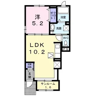 クラージュ【1階】の間取り