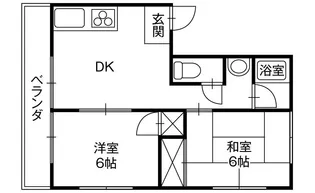 コーポ玉翠【1階】の間取り