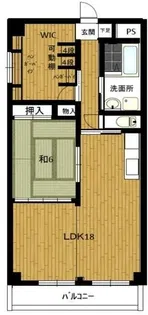 アパートメントハウス朴の樹【2階】の間取り