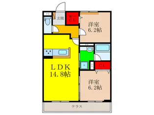 パークサイドファーム【1階】の間取り