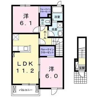 サウザンドサニー【2階】の間取り