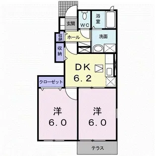 ジュネス1番館【1階】の間取り