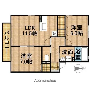 Villa・RyutakuA【2階】の間取り