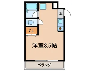 クロッシングヴィラ悲田院【3階】の間取り