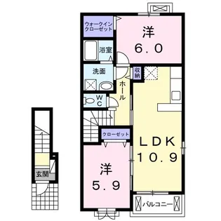 フォーシーズンズI【2階】の間取り