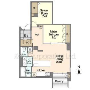 JOYLUXE THE RESIDENCE AKIYA【2階】の間取り