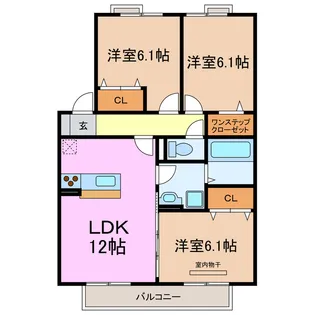 Green Apple【2階】の間取り