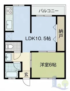 アスールI【3階】の間取り
