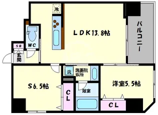 グランヴォワール昭和町【4階】の間取り