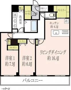 ラゾーナ川崎レジデンスセントラルタワー【30階】の間取り
