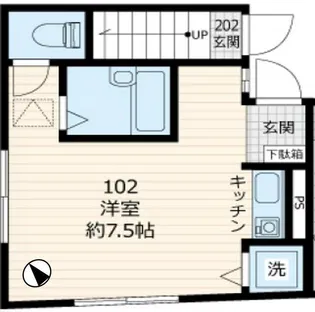 ラフィネ上中里【1階】の間取り