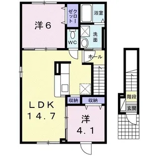 ミルトアベニュー【2階】の間取り