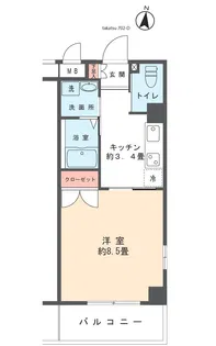 スターブル溝ノ口【5階】の間取り