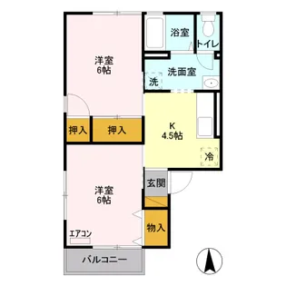 セジュール大師【1階】の間取り