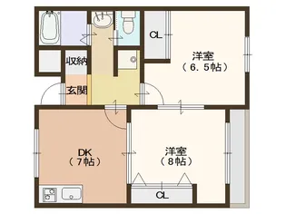 大阪府大阪市住之江区西住之江2【マンション】の間取り
