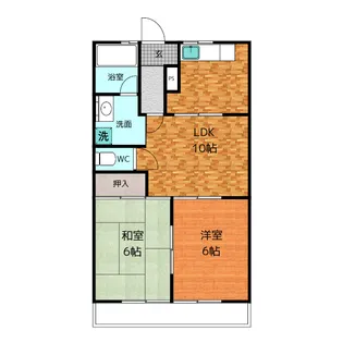 クイーンシティA【3階】の間取り